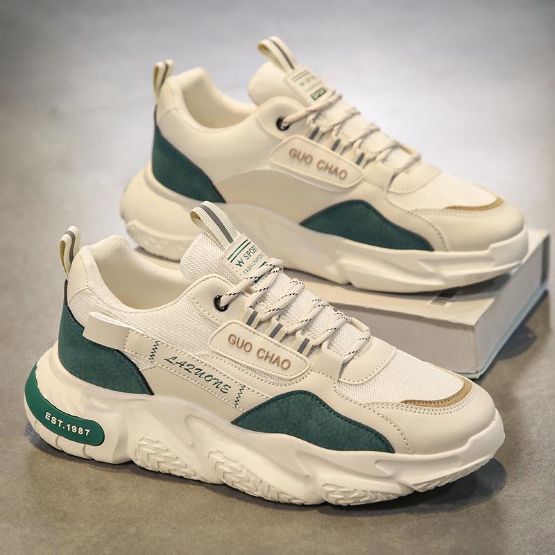 Men's Summer 2024 Breathable Non-slip Running Shoes: Trendy Casual Dad Sneakers