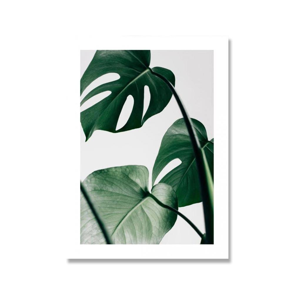 Green Leaf Plant Canvas Painting Botanical Nordic Wall Art Poster and Print Scandinavian Decoration Picture Artwork Home Decor No Frame