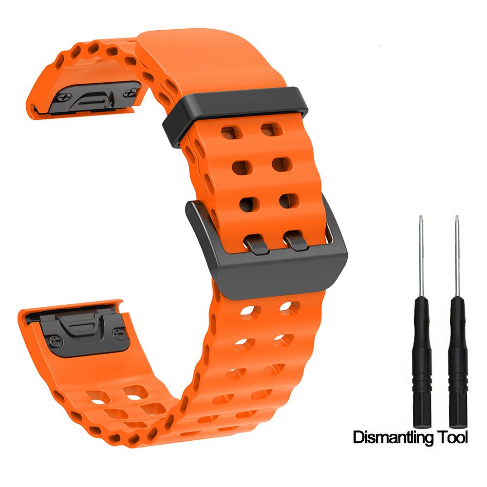 Silicone Watch Strap 26mm 22mm For QuickFit Garmin Band Fenix 8 7X 7 7S 6X 6 Pro 5 5X Epix 2 Forerunner 965 955 945 Instinct 2