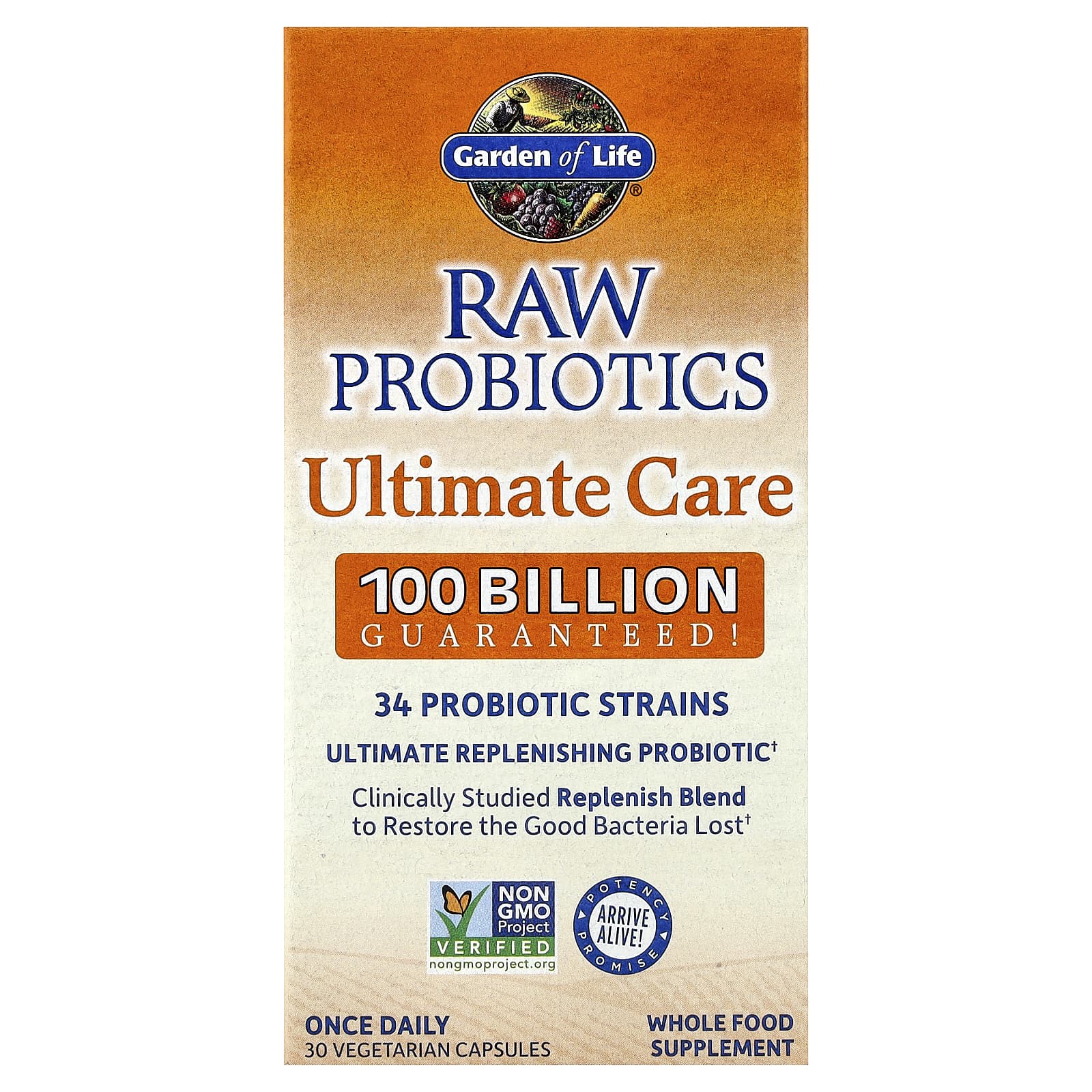 

Raw Probiotic, Ultimate Care, Veggie Capsules 30