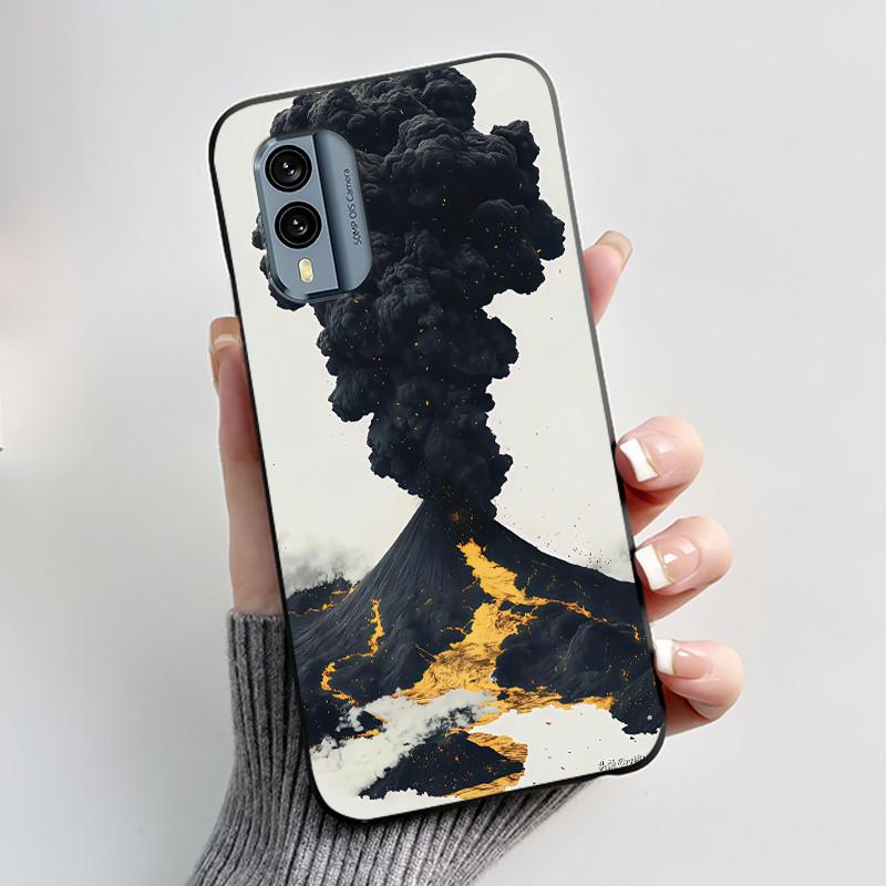 Casing For Nokia X30 5G Anti-scratch Bumper Soft Shell For Nokia XR21 Beautiful Brightly Colored Sunflower Pattern Black Case