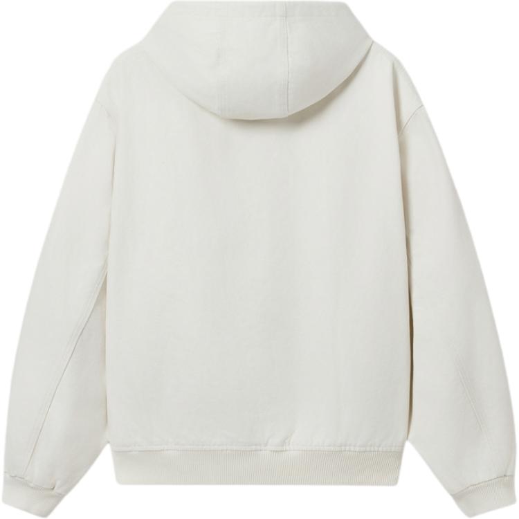 Levis Casual Comfortable Loose Solid Color Hooded Long Sleeve Denim Jacket Men jackets White 003L7-0000