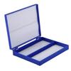 A882P 5X Blu Reale Plastica Rettangolare Contenere 100 Scatola per Portaoggetti per Microscopio