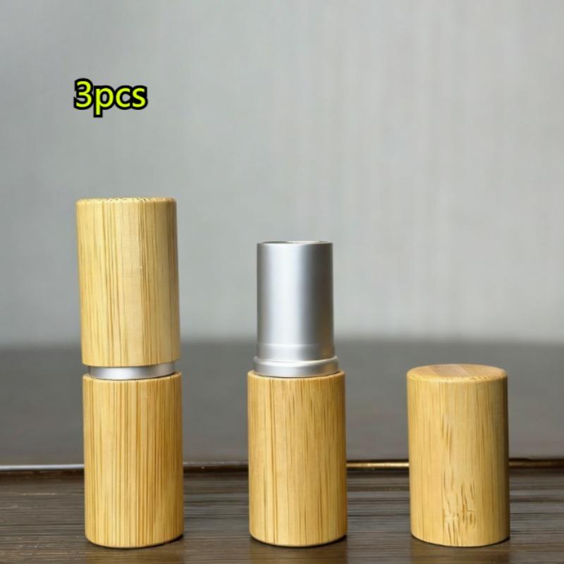 5gBamboo Lipstick Tube Lip Gross Containe DIY Refillable Bottle Eco-friendly Biodegradable Lipstick Bottler Empty Tube Container