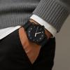 TID Watches 40mm Black Dial Black Leather Strap Quartz Watch Unisex Minimalist Design Nordic Swedish Inspired No.1