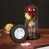 Glass cover gold foil roses, creative Valentine's Day gifts, luminous simulation eternal flower small gifts