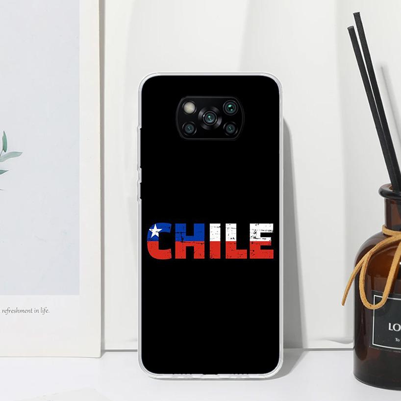 Chile Flag Phone Case For Xiaomi Poco X7 X6 X5 M7 M8 Pro F7 Ultra Redmi 15C 15 13C 13 12C 12 10 10C 10A Art Fundas Poco X7 X6 X5
