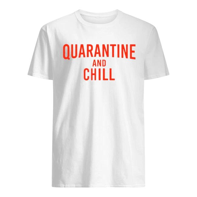 Quarantine and chill Unisex Classic T-Shirt Graphic White Tee XXL