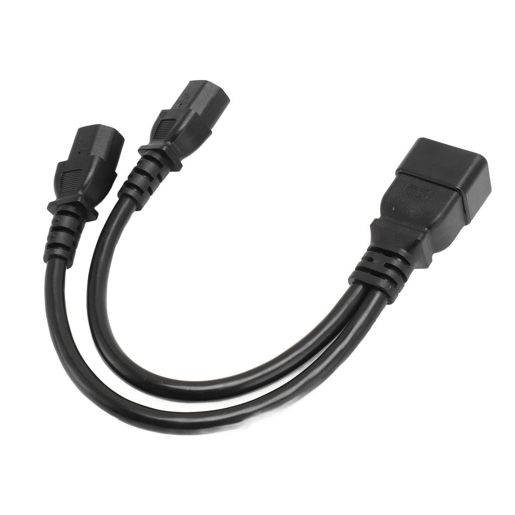 IEC320 C20 to Dual C13 Splitter Power Cord IEC320 C20 Male to IEC320 C13 Female Y Splitter Converter Adapter Cable