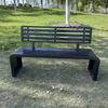 Wrought Iron Outdoor Bench with Backrest