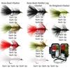 30/70/88/92 Stück Fliegenfischen Fliegen Set Mit Woolly Bugger Hare's Ear Nymphe Trocken-/Nassfliegen Elchhaar Köcherfliege Royal Wulff Tschechische Nymphe