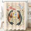 Seal Print Shower Curtain Waterproof Fabric Decorative Bath Room Set for Bathroom Decoration Home Decor Floral Design Gift Ideas