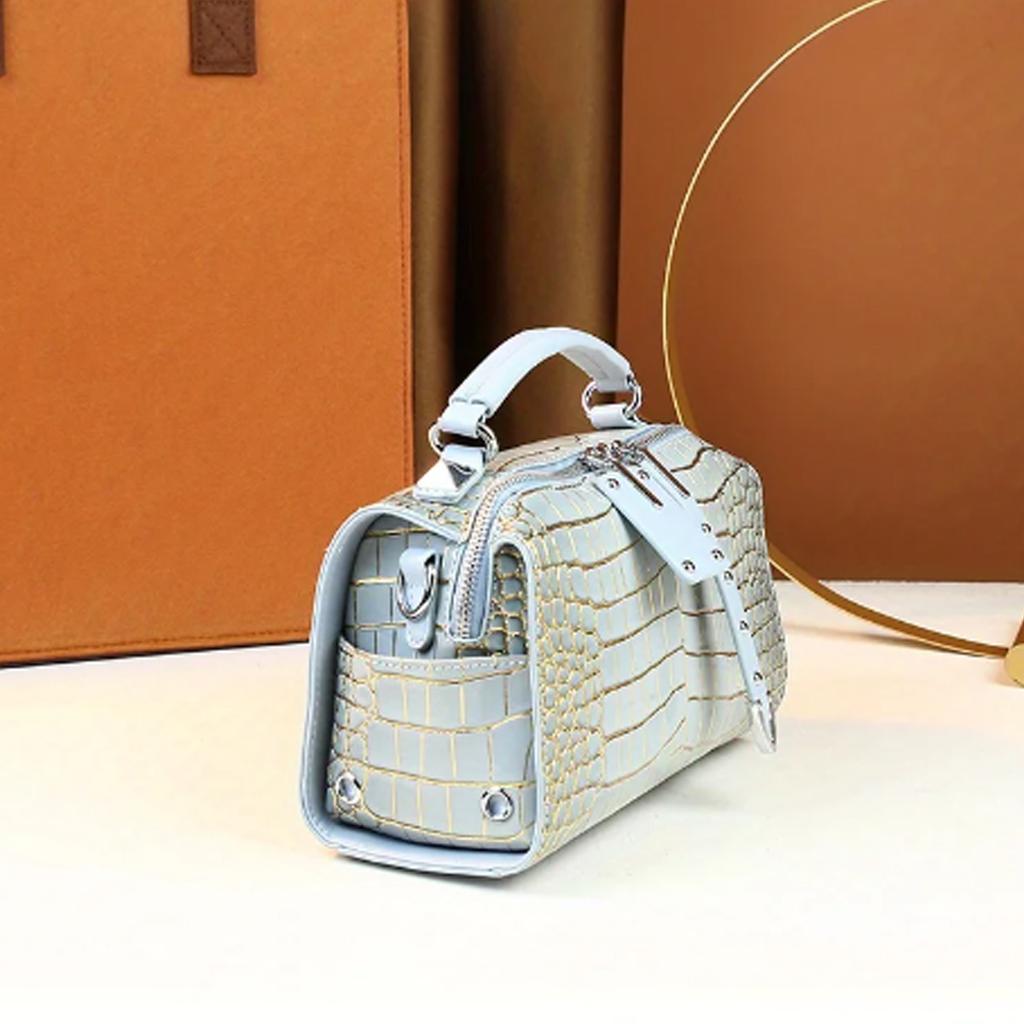 Sac à texture crocodile pour dames sac en PU léger pour un usage quotidien élégant et chic