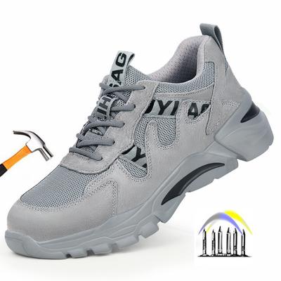 Comfortabele Veiligheidsschoenen voor Heren Ademende Veiligheidsschoen Werk Sneakers Man Anti-Perforatie Veiligheidswerkschoenen Anti-Slip Werklaarzen