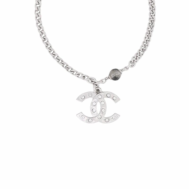 

CHANEL Double C inlaid logo - Bracelet Women s Silver срібний