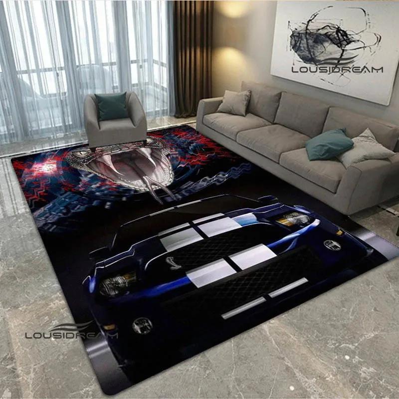 3D M-Mustang car logo printed carpet kitchen mats Non -slip carpet outdoor carpets area rug bedroom decor birthday gift