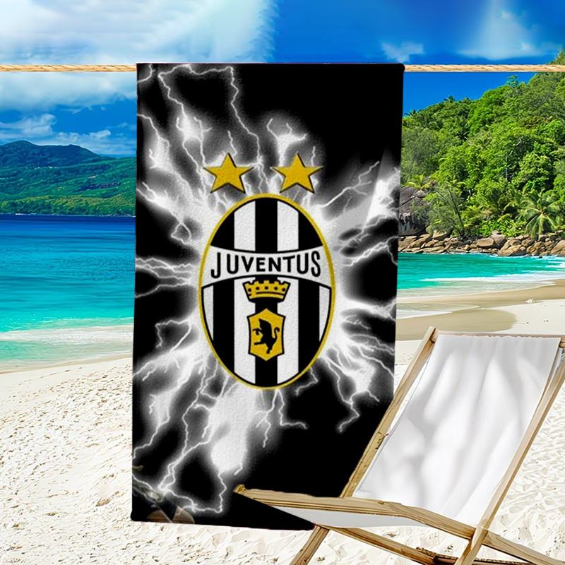 Asciugamano da Spiaggia Stampato Juven-tus Football Club, Microfibra Super Morbida, Regalo Perfetto Compleanno, per Piscina, Spiaggia, Viaggio, per famiglia e amici
