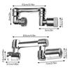 1080° Universal Rotation Faucet Sprayer Head,Washbasin Faucet Extender Aerator Bubbler Nozzle,Anti-Splash Kitchen Tap For Sink