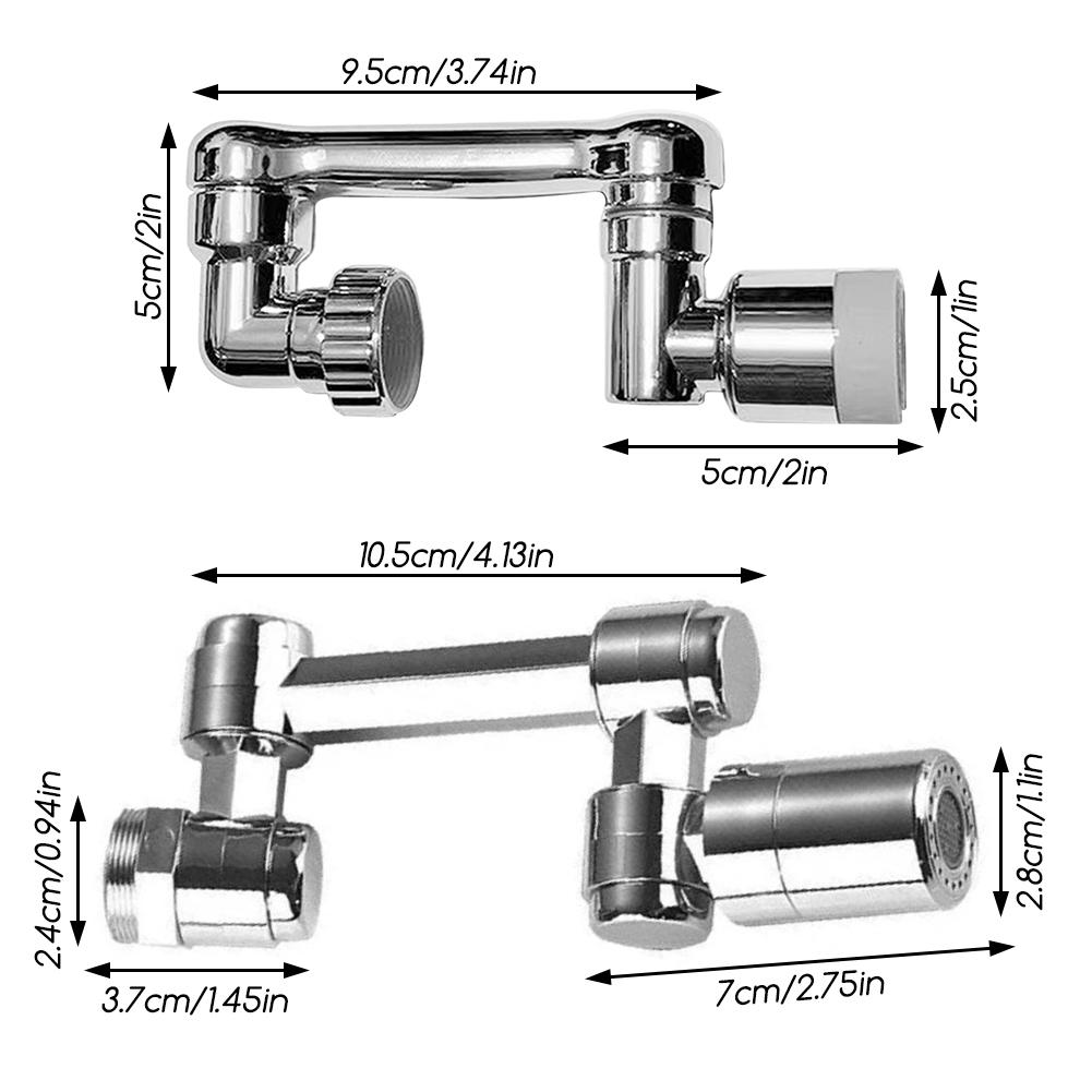 1080° Universal Rotation Faucet Sprayer Head,Washbasin Faucet Extender Aerator Bubbler Nozzle,Anti-Splash Kitchen Tap For Sink