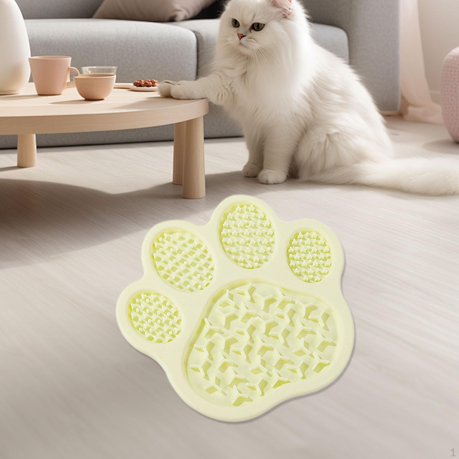 

Подушечка для вылизывания для собак Коврик для вылизывания для кошек Легко чистить с присоской Практичная тренировка Медленная кормушка Форма лапы