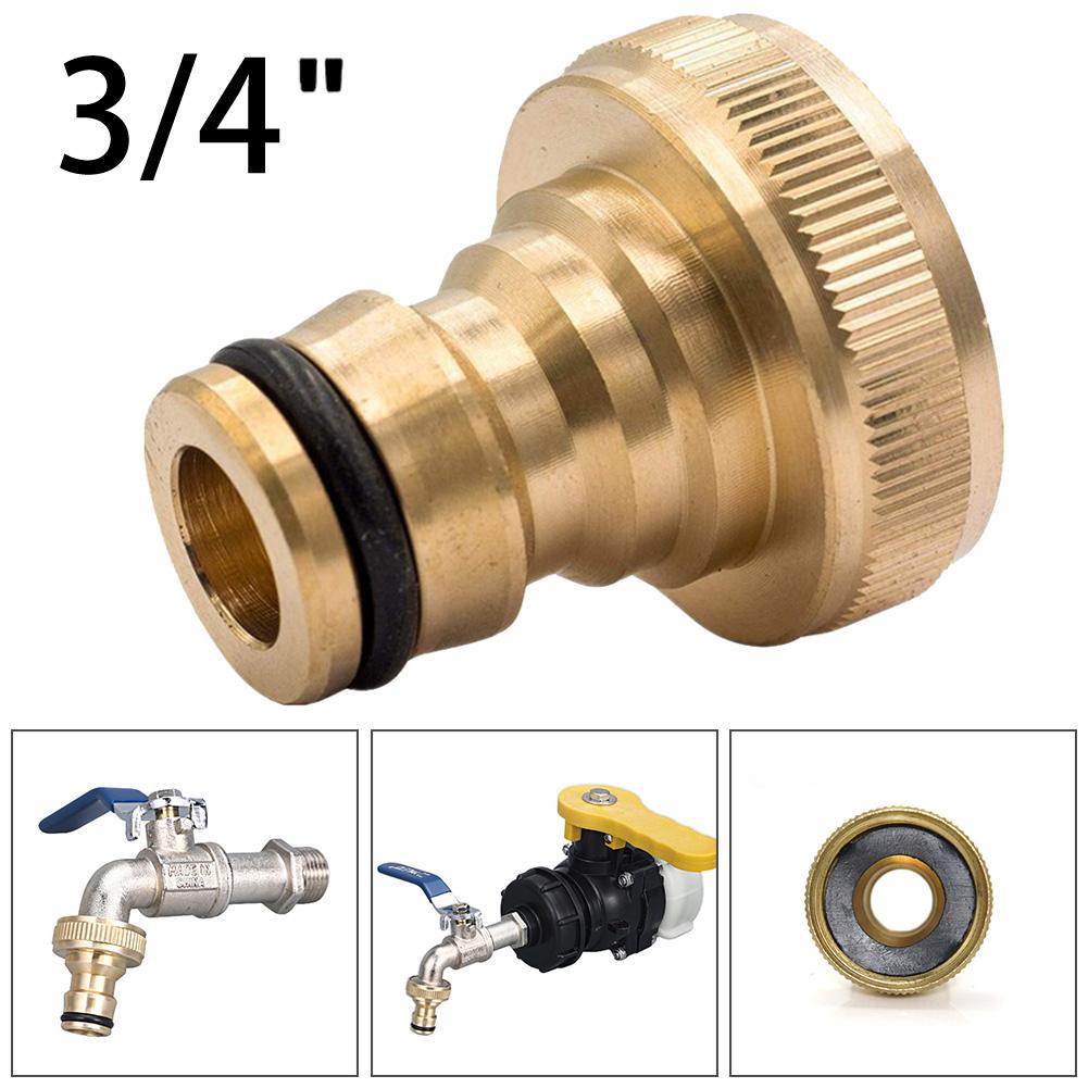 High Quality 3/4 G34in Brass Garden Tap Connector No Leak Water Hose Adaptor