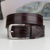 Men'S New Retro Embossed First-Layer Cowhide Belt British Gentleman'S Style Men'S Genuine Leather Belt Business Belt
