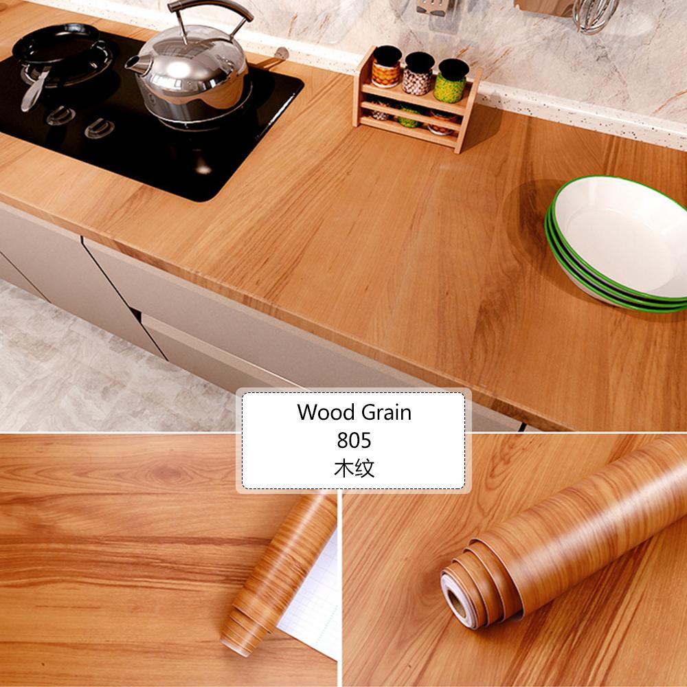 Thickened Wood Grain Self Adhesive Wallpaper Waterproof Wardrobe Tabletop Furniture Refurbished Adhesive Wallpapers 3D