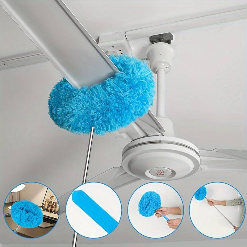 Multifunctional Ceiling Fan Cleaner Dusters Brush For Car Ceiling Home Cleaning Reusable Long-Handled Household Cleaning Tools