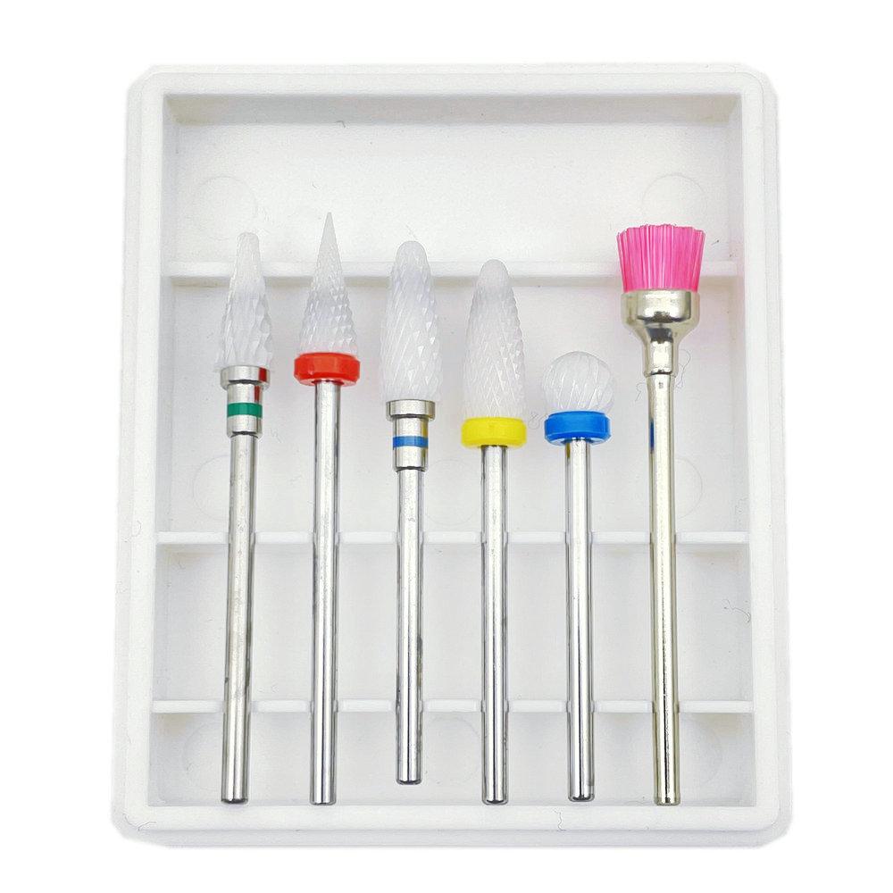 

6 шт. фреза для маникюрного набора сверла для ногтей кисть фреза маникюрный станок аксессуары резак WC6-13