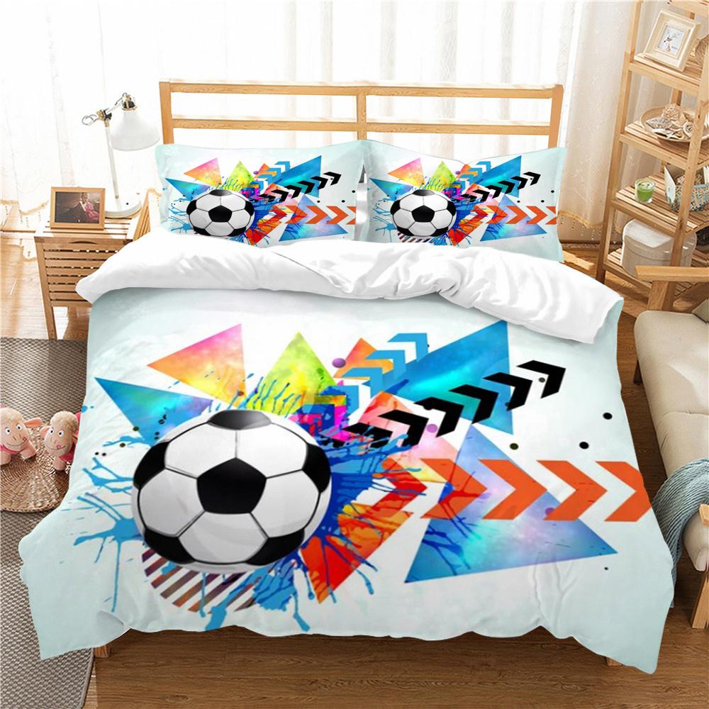 Sports Duvet Cover King Size Bedding Soccer Home Textiles 3D Printed Soft Quilt Cover Woman Man Bedding Cover Bed Sets