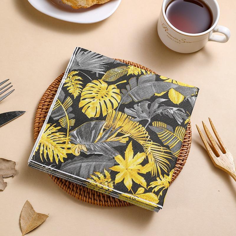 20Pcs/pack 33x33cm Flower Printed Paper Disposable Table Dinner Napkin Tissues Wedding Party Decoration