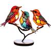 Acrylic Hummingbird Bird Wall Artwork Decor for Home Garden Decorative Outdoor Statues Sculptures Miniatures Ornaments Bedroom