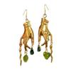 Ancient Egyptian Golden Hand Snake Earrings - Unique & Aesthetic Jewelry