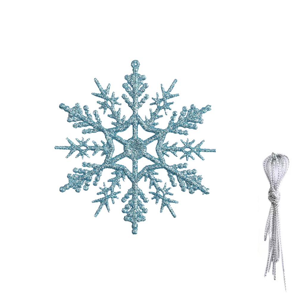 12pcs Christmas Snowflake Ornaments, Plastic Snowflake, Glitter SnowFlakes, Xmas Tree Pendant, Snowflake for Christmas Tree