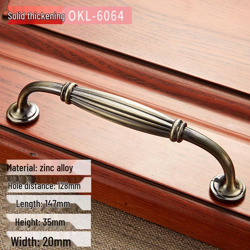 Tragatoare clasice europene din cupru antic pentru dulapuri de bucatarie si garderobe in verde si rosu