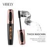 VIBELY 4D Volumizing Volumizing Mascara in Schwarz, wasserfeste, nicht verschmierende und verlängernde Wimperntusche