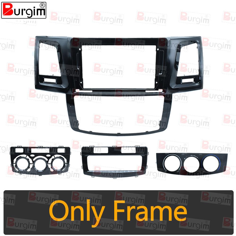 

Car Radio Fascias Frame For Toyota Fortuner Hilux SW4 2005-2016 9 inch Stereo Panel Harness Wire Connector Power Cable Adapter Only frame