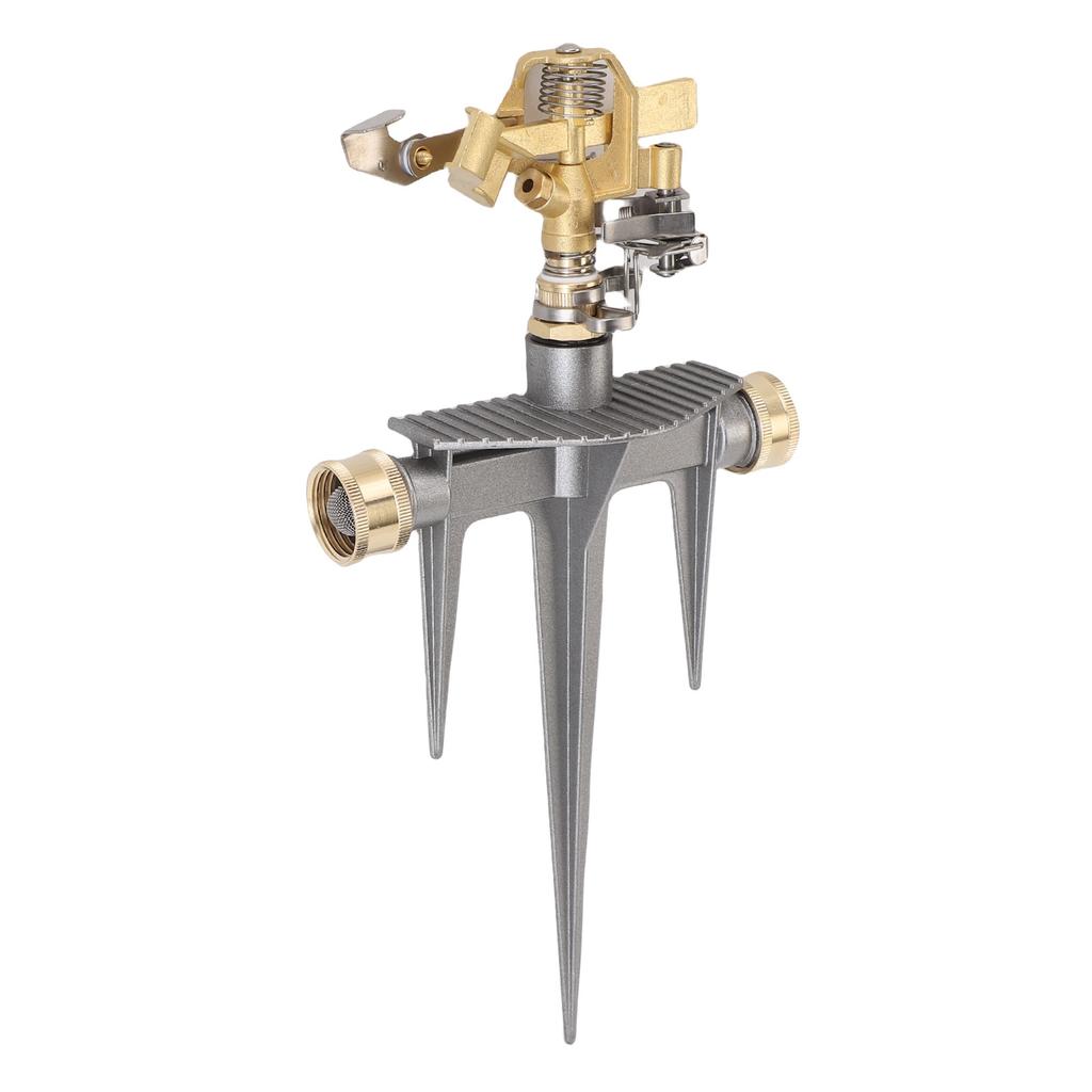 Garden Sprinkler 360 Degree Rotating 49FT Spray Distance Brass Nozzle NH 3 4 In Spike Base Sprinkler for Yard Orchard