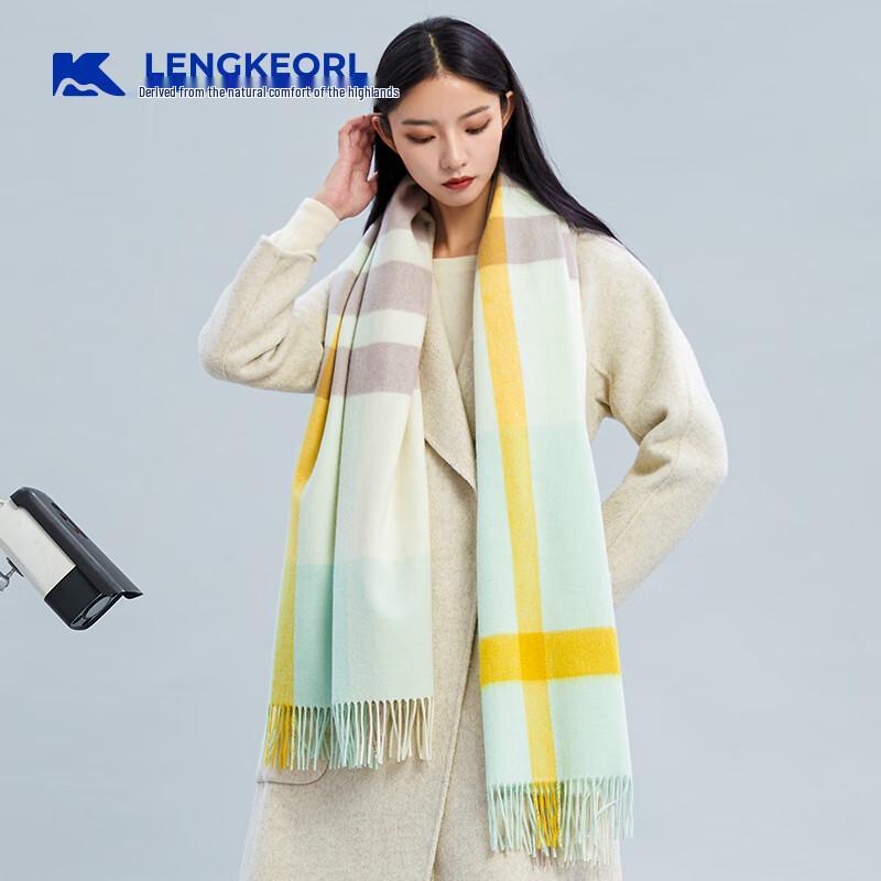 LENGKEORL Women's 100% Wool Scarf Shawl