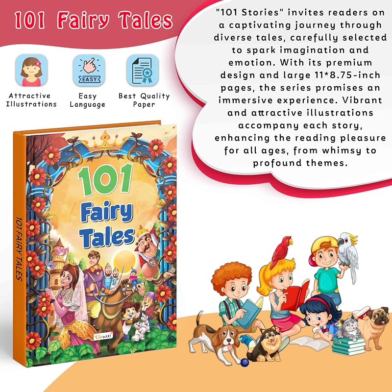Fairy Tales for kids (Ages ) (Hardbound) : Fairy tale book for young readers, Storybook for kids, Children learning story tales.