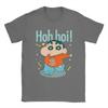 Men's T-Shirts Crayon Shin-chan Hohhoi Casual Cotton Tees Short Sleeve Funny Cute Celebration T Shirts O Neck Clothing Classic