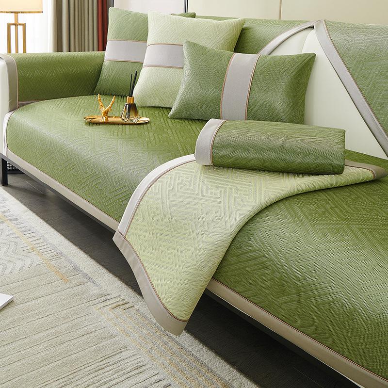 Light Luxury Cool Ice Silk Sofa Cushion Summer Summer Summer Mat Modern Simple Cushion Non-Slip All-Inclusive Sofa Cover Cover Cloth
