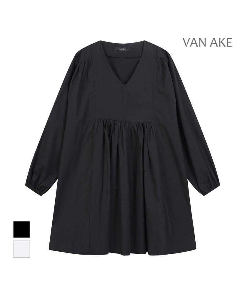 VANAKE V-Shirring Dress_Vb35Opq310Z