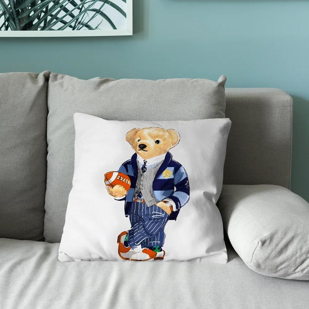 

cartoon Cool P-Polo B-BearS Pillow Case Pillow Case Soft Cushion Cases for Farmhouse Sofa Decor Home Decorations and Bedding SZT,(1) 66x66cm