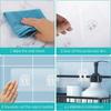 Invisible Adhesive Wall Hooks Heavy Duty Stick On No Residue Removable For Lightweight Storage In Dorm Room Study Area