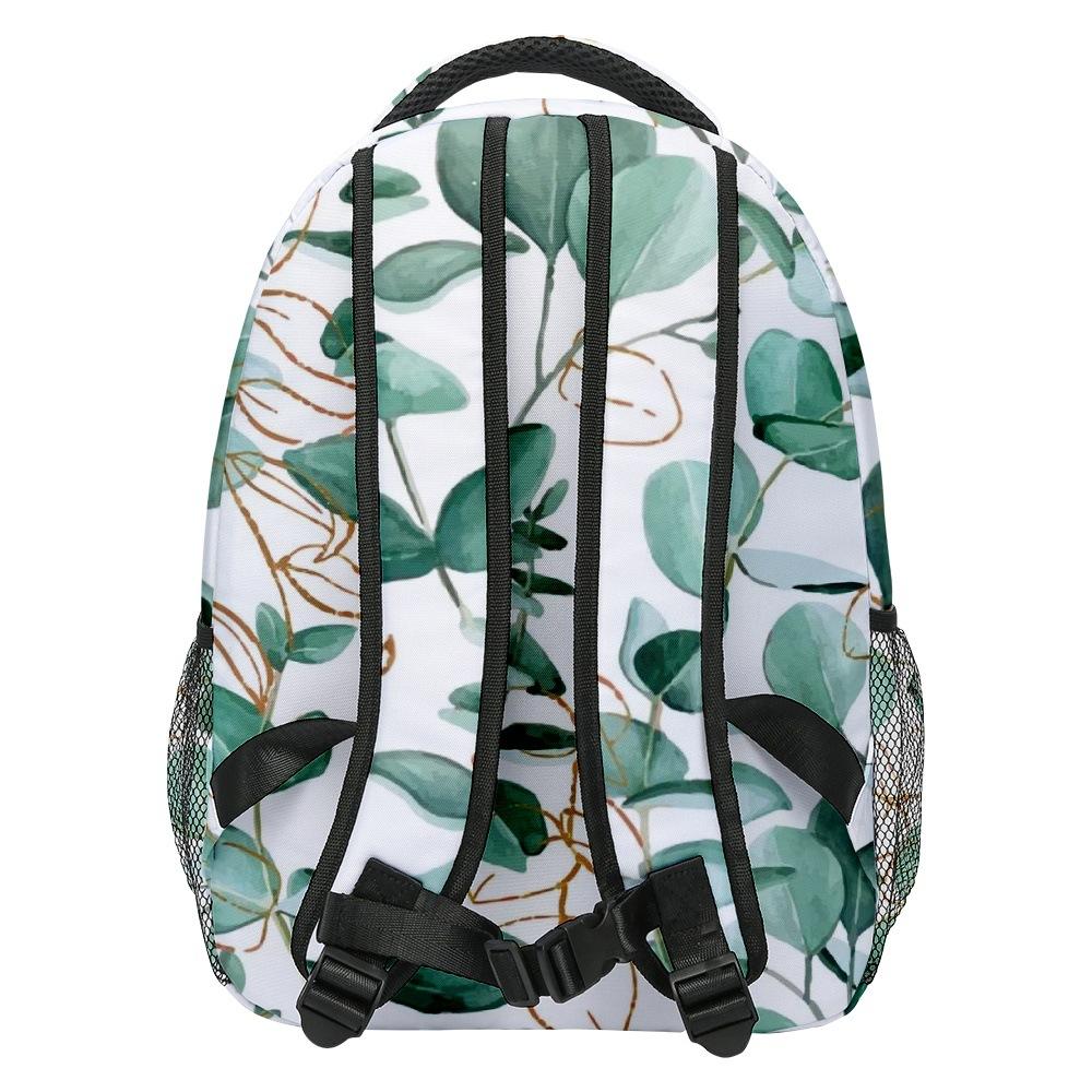 Cartoon Novelty Kpop Youthful School Bags Unisex Leaves Travel Bags 3D Print Oxford Waterproof Notebook Shoulder Backpacks