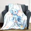 1pc Elephant Name Blanket Lightweight Flannel Throw for Sofa Bed Travel Camping Livingroom Office Couch Chair