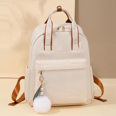 Mochila Versátil de Tecido Oxford - Grande Capacidade, Cor Sólida, Design Moderno e Universal para Deslocamentos e Viagens
