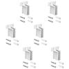 6Pcs Sturdy Plastic Closet Shelf Brackets Corner Mounting Hardware Accessory for Wire Rack Organizers Includes Screws