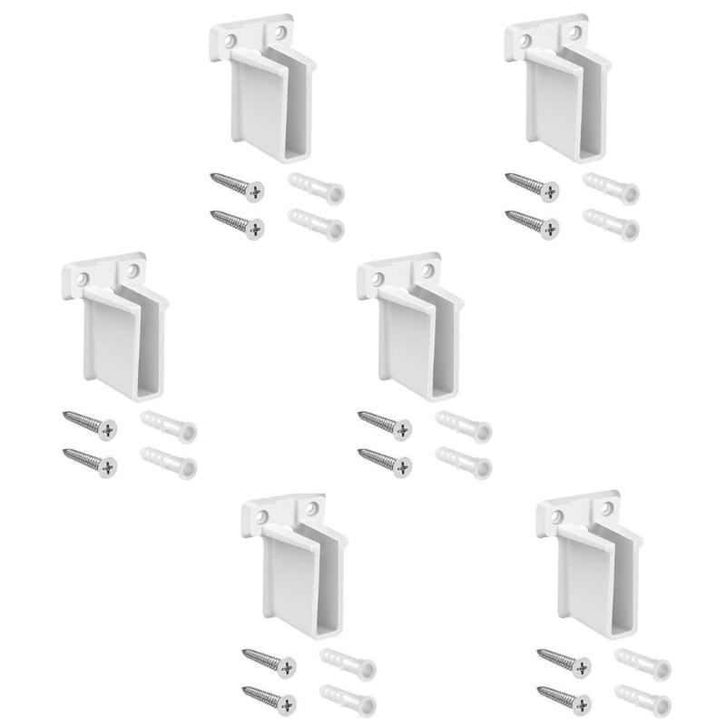 

6Pcs Sturdy Plastic Closet Shelf Brackets Corner Mounting Hardware Accessory for Wire Rack Organizers Includes Screws 1